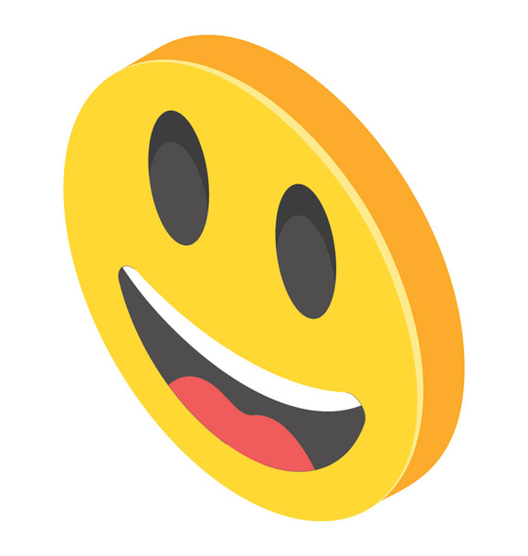 ein fröhliches glückliches Gesicht Emoticon - Vektor, Bild