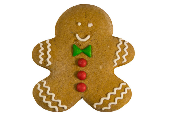 Gingerbread man isolated on white background - Photo, Image