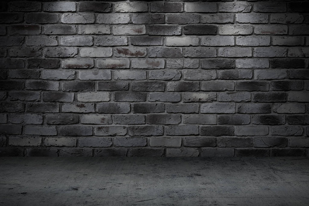 Каменная стена темная ночная аллея тихая улица для заднего плана
 - Фото, изображение