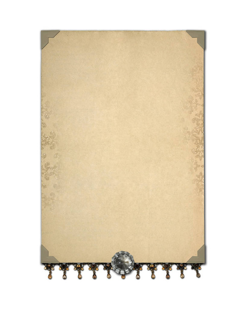 Victoriaanse Perkamentpapier geïsoleerd op een witte achtergrond collectie - Foto, afbeelding