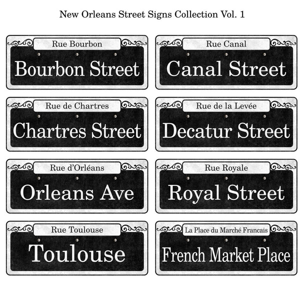 New Orleans Louisiana Ranskan Quarter Perinteiset Street Signs
 - Valokuva, kuva