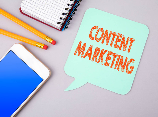 Content Marketing. Business en social media - Foto, afbeelding