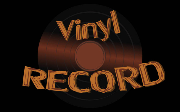 Musical audio est un ancien disque de vinyle ancien rétro hipster vintage et un disque de vinyle d'inscription sur le fond des années 50, 60, 70, 80, 90 et l'espace de copie. Illustration vectorielle
 - Vecteur, image