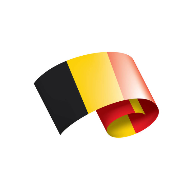 Belgium zászló, vektor illusztráció fehér alapon - Vektor, kép