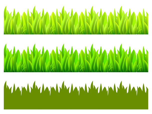Reflected vector grass pattern - Vektör, Görsel