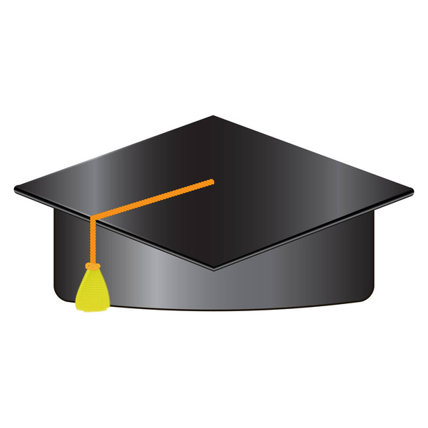Bachelor in hoed geïsoleerd op een witte achtergrond vectorillustratie. - Vector, afbeelding
