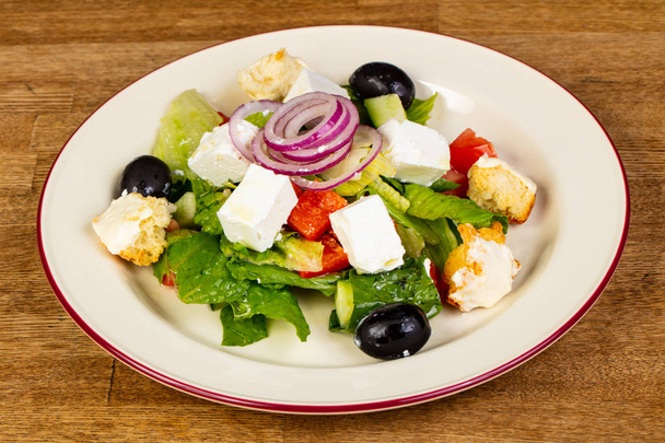Greek salad with feta cheese - Photo, Image
