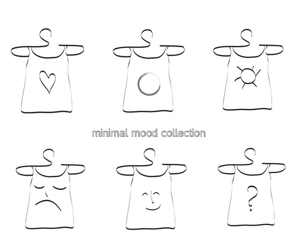 Minimal Mood Doodle Set - Vector, Image