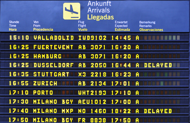 Airport arrival board - Photo, Image