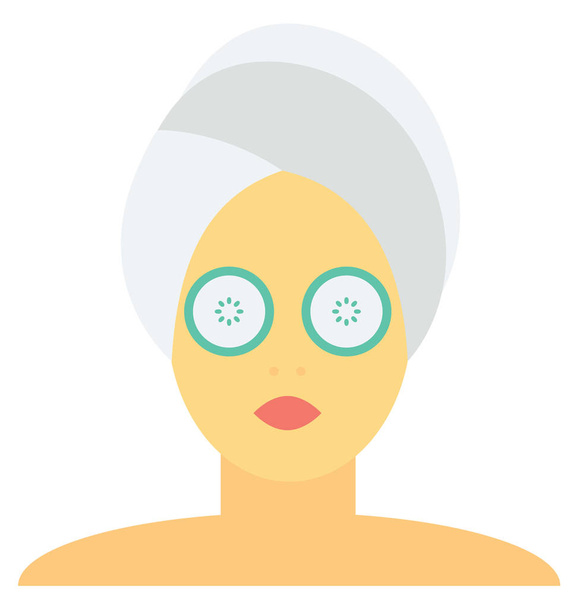 vrouw gezicht vector pictogram - Vector, afbeelding
