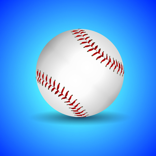 Vector baseball over blue background - Vector, Image