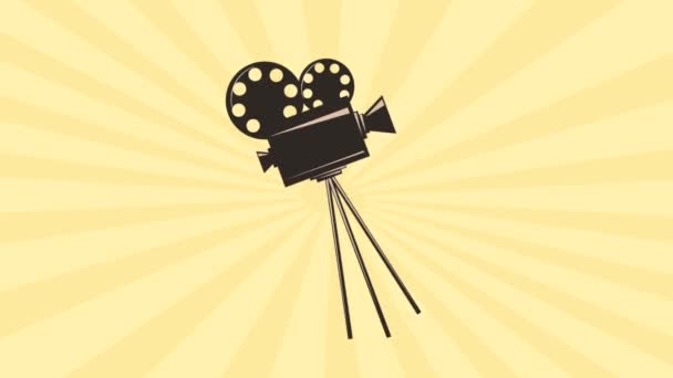 Retro film filmový projektor naviják pruh nápis - Záběry, video