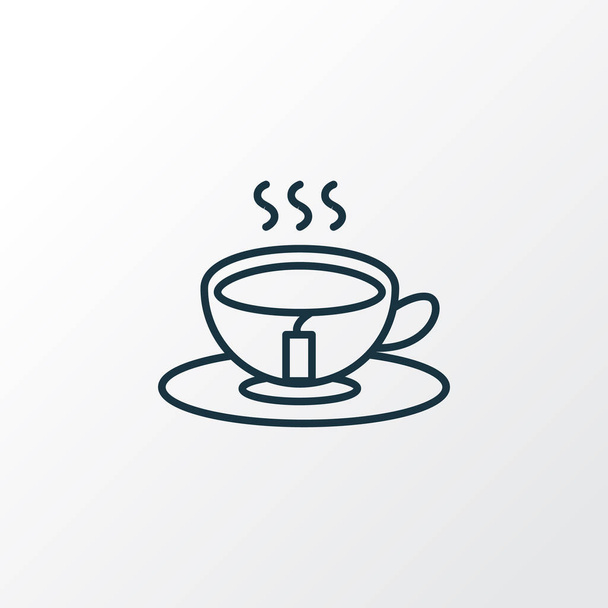 Tea icon line symbol. Premium quality isolated porcelain element in trendy style. - Vector, Image