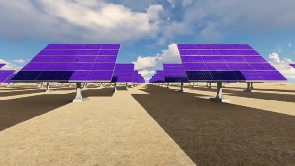 elektrownia słoneczna w pustyni - Materiał filmowy, wideo