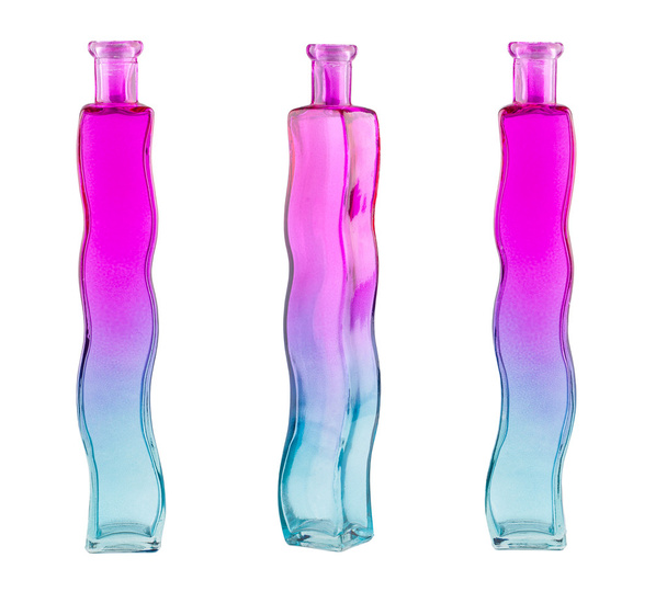 színes, lekerekített váza nézet különböző oldalról - Fotó, kép