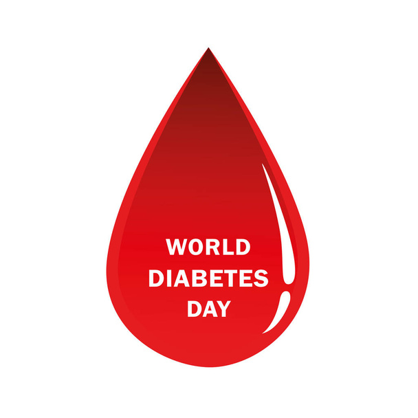 World diabetes day nagy vér csepp - Vektor, kép