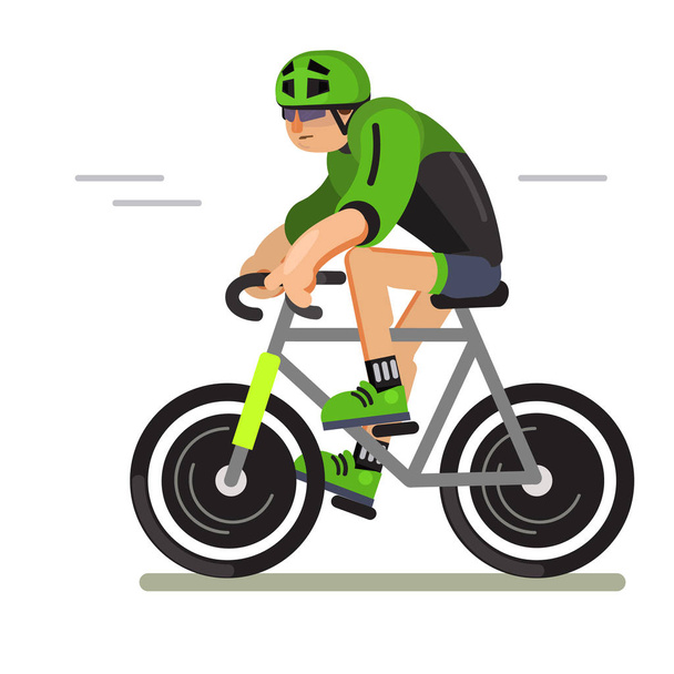 Ilustracja wektorowa jeździec rower męski - Wektor, obraz