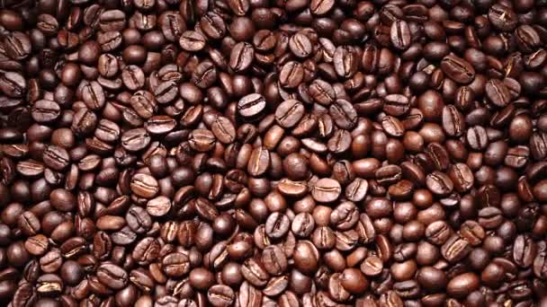Kaffeebohnen Hintergrund Arabica Kaffee geröstet - Filmmaterial, Video