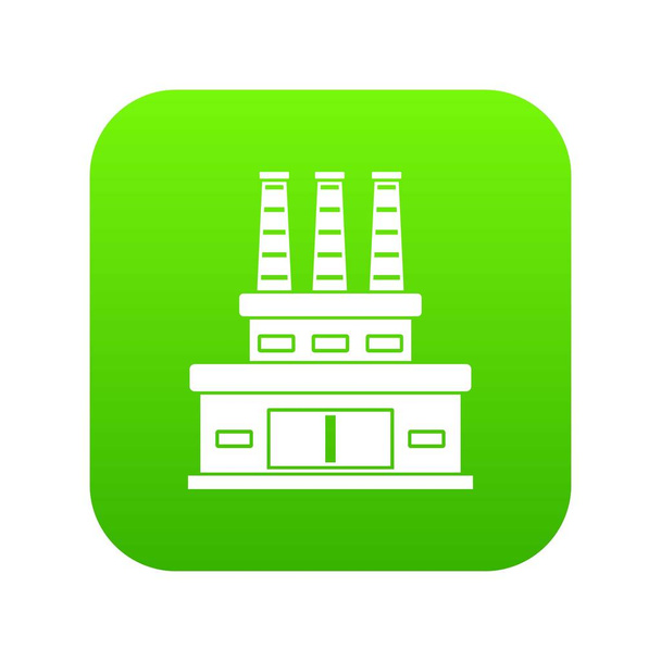 Gran icono de la refinería de petróleo verde digital
 - Vector, Imagen