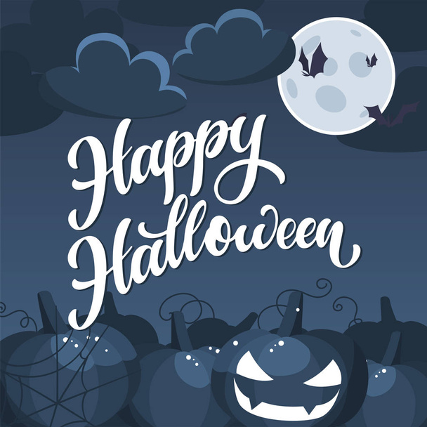 Happy Halloween hand written text. Vector illustration. - Vettoriali, immagini