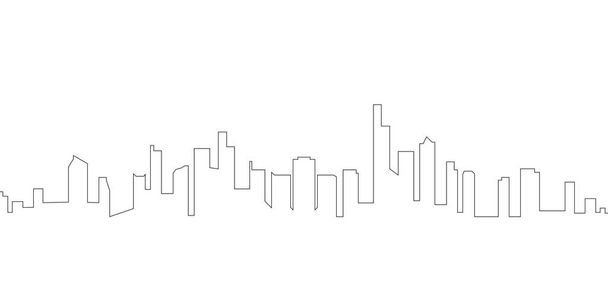 Línea continua skyline de Minneapolis
 - Vector, imagen