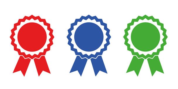 Vítěz ocenění medaile červená modrá zelená vektorové ilustrace Eps10 - Vektor, obrázek