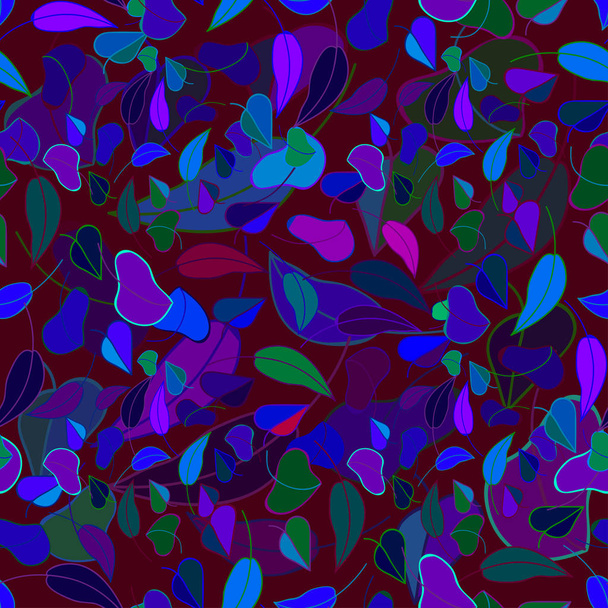 autumn leaves seamless pattern, vector illustration  - ベクター画像