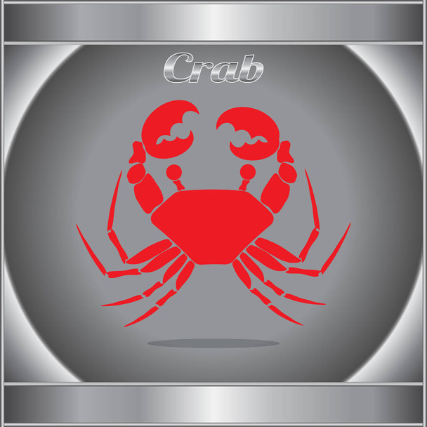 crab icon or logo vector illustration  - Vector, Image