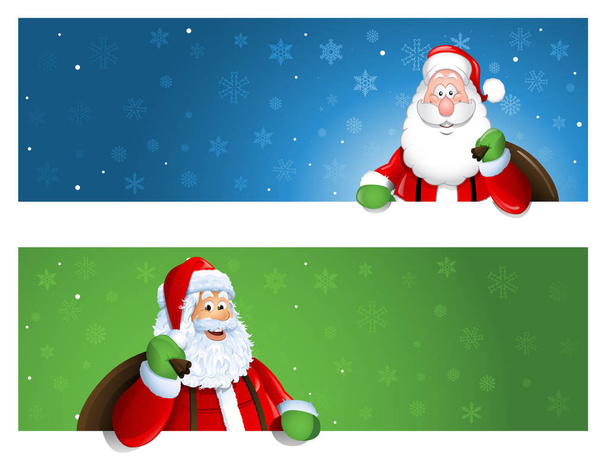 Santa claus banner met plaats voor tekst - Vector, afbeelding