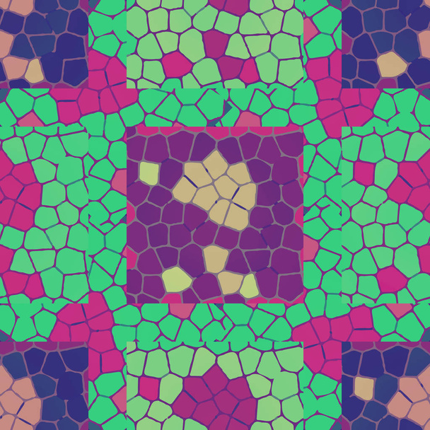 Abstracte naadloze mozaïek kleurrijke patroon, vectorillustratie - Vector, afbeelding
