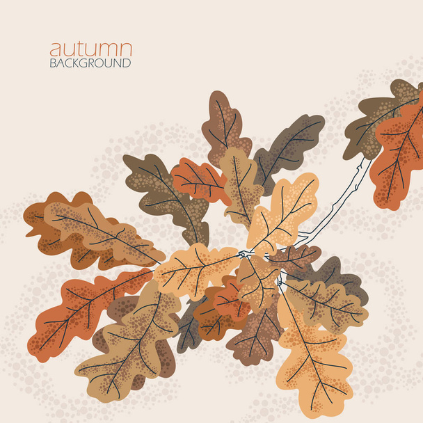 Autumn vector background with colorful leaves - Vector, Image