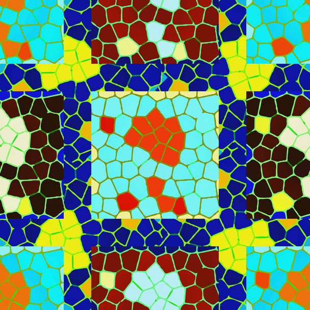 Абстрактный бесшовный мозаичный красочный узор, векторная иллюстрация
 - Вектор,изображение