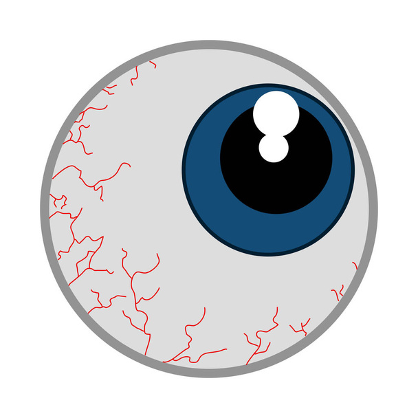 Isolated spooky eyeball icon - Vektori, kuva