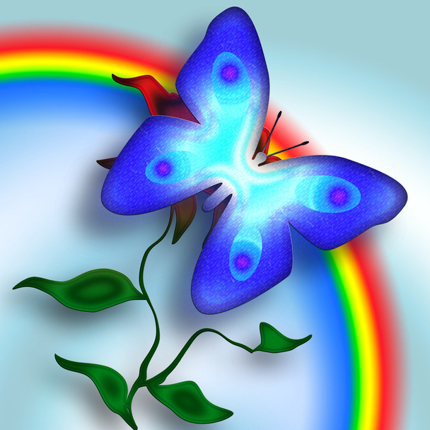 Μπλε πεταλούδα - Φωτογραφία, εικόνα