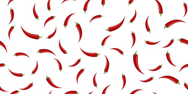 Seamless of chilli peppers - Vector, imagen