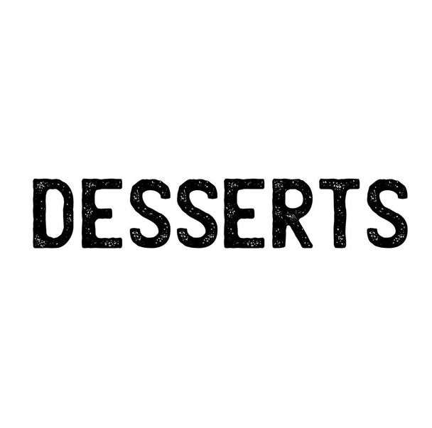 desserts stamp on white - Wektor, obraz