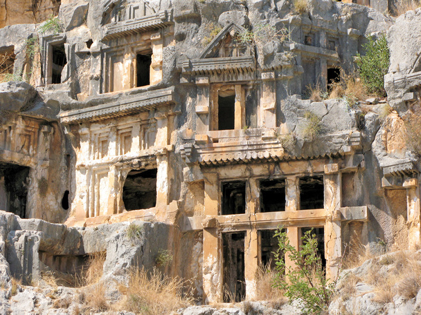 Antigua necrópolis en Myra, Turquía
 - Foto, imagen