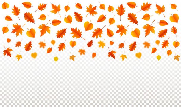 Fondo de otoño con hojas. - Vector, Imagen