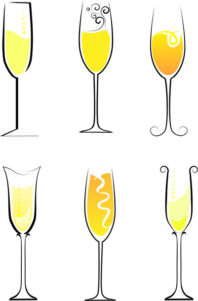 Champagne - Vector, afbeelding