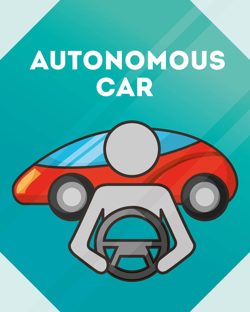 Автономный автомобиль
 - Вектор,изображение
