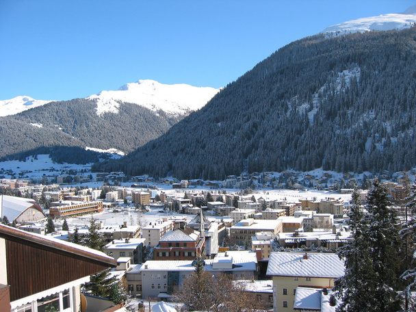 Winters aanblik van davos - Foto, afbeelding