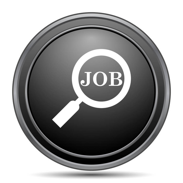 Search for job icon, black website button on white background - Photo, Image