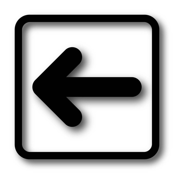 Icône flèche gauche, bouton site noir sur fond blanc
 - Photo, image