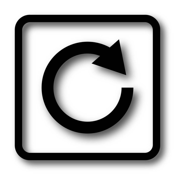 Recargar un icono de flecha, botón del sitio web negro sobre fondo blanco
 - Foto, imagen