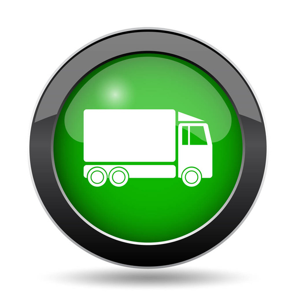 Icône de camion, bouton de site vert sur fond blanc
 - Photo, image