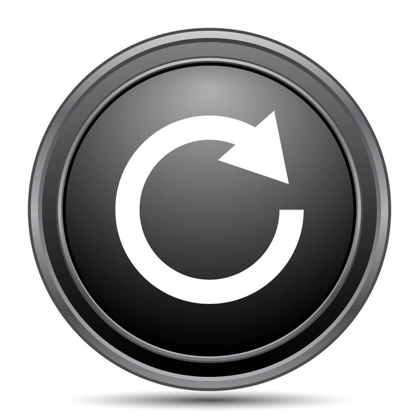 Ricarica un'icona a freccia, pulsante del sito web nero su sfondo bianco
 - Foto, immagini