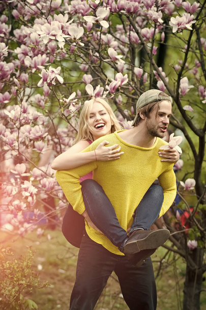 Man and woman in spring, easter. - Fotoğraf, Görsel