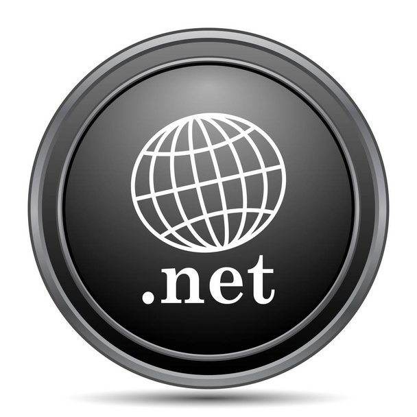 .de knoop van de website van het netto pictogram, zwart op witte achtergrond - Foto, afbeelding