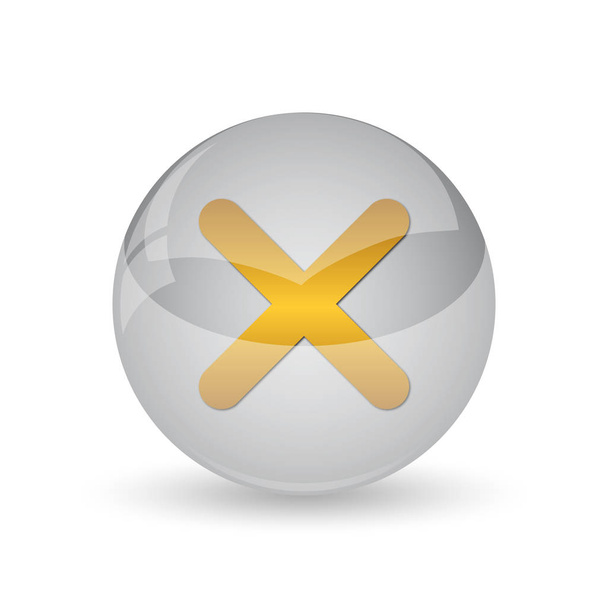 X-Bezárás ikonra. Internet gomb fehér háttér. - Fotó, kép