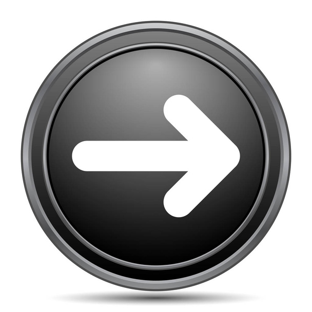 Правая иконка со стрелкой, черная кнопка веб-сайта на белом фоне
 - Фото, изображение